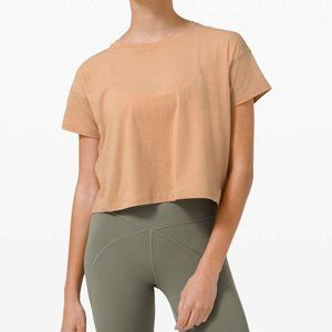 lululemon Cates Crop Tee Beech Wood | 2